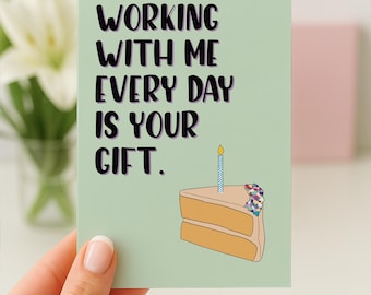 Funny Work Bestie Card, Work Friend Birthday Card, Coworker Birthday Card, Colleague Birthday Card, Boss Birthday Card, Coworker Gift