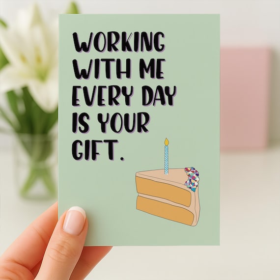 Funny Work Bestie Card, Work Friend Birthday Card, Coworker Birthday Card, Colleague Birthday Card, Boss Birthday Card, Coworker Gift