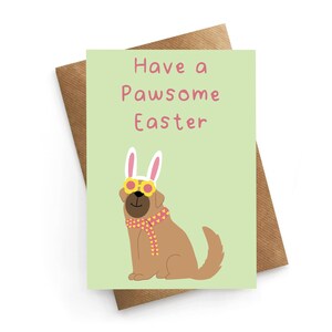 Carte de Joyeuses Pâques, jolie carte de Pâques, carte de Pâques animaux, carte de Pâques petits-enfants, carte de Pâques