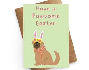 Happy Easter Card, Cute Easter Card, Animal Easter Card, Grandchildren Easter Card, Easter Card