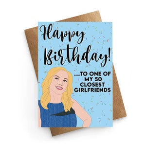 Cartão de aniversário de donas de casa reais, cartão de aniversário engraçado, RHONY, cartão de aniversário de amigo, presente de aniversário de bestie, cartão de donas de casa para amigo