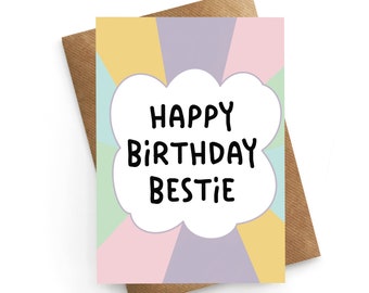 Birthday Card Best Friend, Birthday Bestie, Friend Card, Birthday Friend, Best Friend Birthday Gift, Soul Sister Card Friend