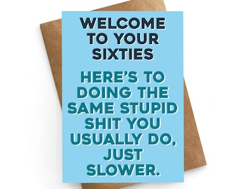 60th Birthday Card, Funny Birthday Card, Husband 60th Card, Milestone Birthday, Funny Birthday Card, Sixty, Husband 60th Card, 60th Gift