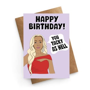 Carte d'anniversaire vraies femmes au foyer, carte d'anniversaire RHOP, carte Karen Huger, carte d'anniversaire drôle, carte d'anniversaire d'un ami, cadeau d'anniversaire Bestie