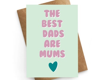 Mum On Father's Day Card, To My Mums On Fathers Day, Fathers Day Mum Card, Like A Dad To Me, Thanks For Being A Dad, For Mum On Father's Day