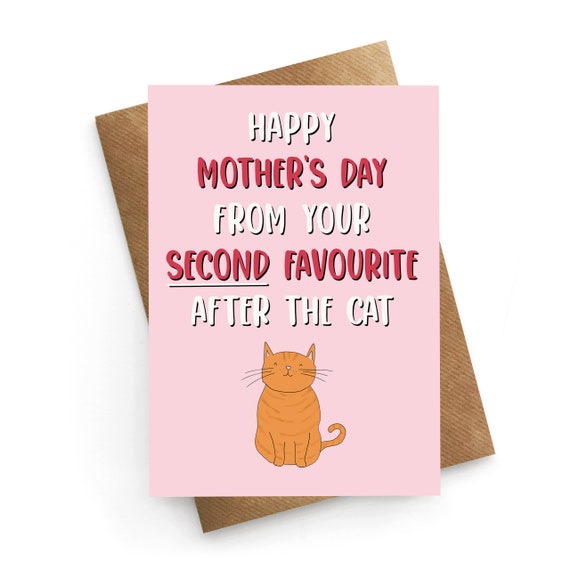 Funny Mothers Day Cards Cats Funny Cat Lover Mothers Day Card For Her