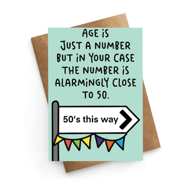49th Birthday Card, Late 40's Birthday Card, 50 Next Year Card, Last Year Of Your 50's Card, Funny Aging Birthday Card, 49th Birthday Card
