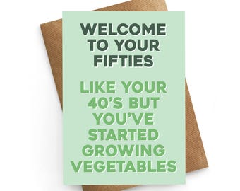 Funny 50th Birthday Card, 50th Birthday Card, Funny 50th Card, 50th For Men, 50th Birthday Gift, Milestone Birthday Card 50