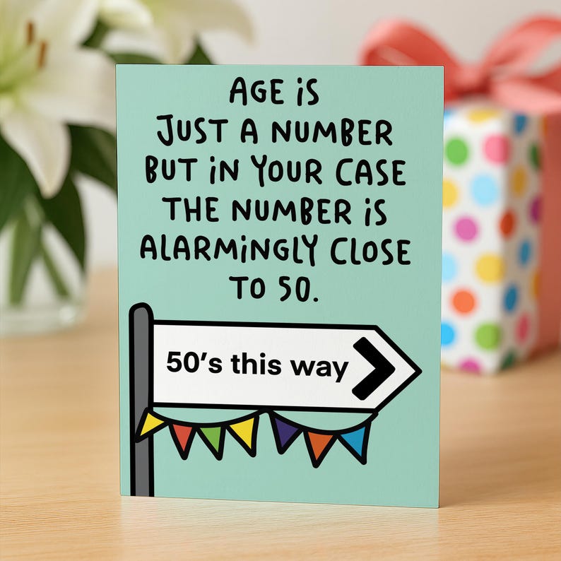 49th Birthday Card, Late 40's Birthday Card, 50 Next Year Card, Last Year Of Your 50's Card, Funny Aging Birthday Card, 49th Birthday Card image 3