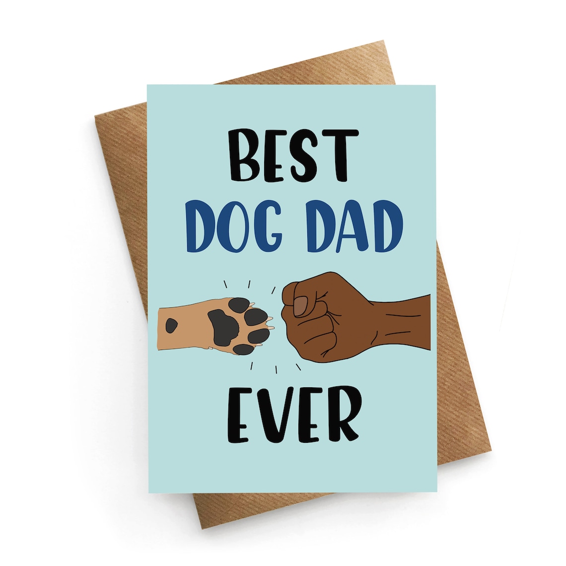 Birthday Card From the Dog Dog Dad Card Gift From Dog Best Etsy