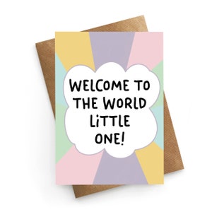 Carte de naissance, Carte de félicitations de bébé, Félicitations, Carte de baby shower, Carte de futurs parents, Petite fille, Cadeau de naissance