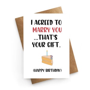 Fiancé Birthday Card, Husband Birthday Card, Birthday Card For Wife, Funny Birthday Card, Birthday Card For Him, Fiancé Birthday Gift