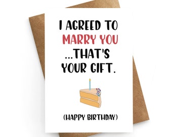 Fiancé Birthday Card, Husband Birthday Card, Birthday Card For Wife, Funny Birthday Card, Birthday Card For Him, Fiancé Birthday Gift