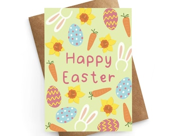 Happy Easter Card, Cute Easter Card, Animal Easter Card, Grandchildren Easter Card, Easter Card