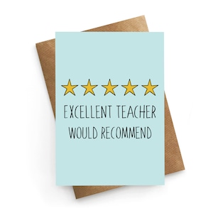 Carte de remerciement pour enseignant, carte de professeur, carte de mentor, cadeau d'un enseignant pour aide-enseignant, carte de professeur de fin d'année, carte de meilleur enseignant