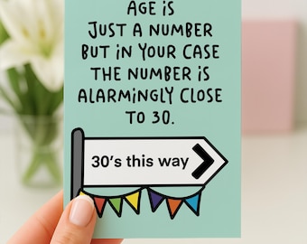 Funny Birthday Card, 29th Birthday Card, Late 20's Birthday Card, Last Year Of 20's Card, Close To 30 Card, Funny Greeting Card