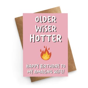 Cartão de aniversário para esposa, Cartão de aniversário engraçado para ela, Cartão de aniversário para esposa, Cartão de aniversário engraçado, Cartão de aniversário para parceiro, Presente de aniversário para esposa
