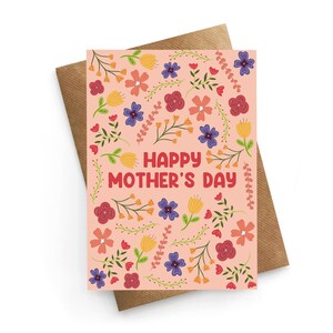 Tarjeta del día de la madre, linda tarjeta del día de la madre, tarjeta floral para mamá, linda tarjeta para mamá, regalo del día de la madre, tarjeta de flores para mamá, tarjeta de jardinería