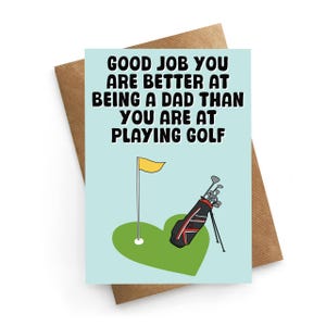Tarjeta de golf para el Día del Padre, Tarjeta divertida para papá, Tarjeta de golf para el Día del Padre, Tarjeta divertida para el Día del Padre, Regalo para el Día del Padre, Tarjeta linda para papá, Para padrastro