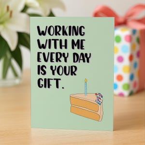 Funny Work Bestie Card, Work Friend Birthday Card, Coworker Birthday Card, Colleague Birthday Card, Boss Birthday Card, Coworker Gift image 3