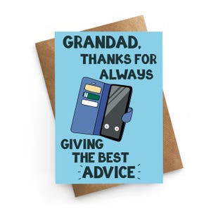 Vaderdagkaart, opa beste advieskaart, Vaderdagkaart, opa verjaardagskaart, Vaderdagcadeau, verjaardagskaart opa