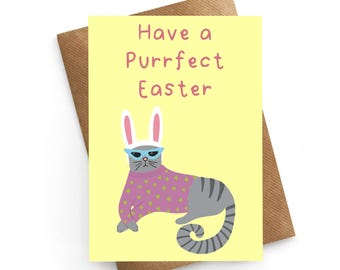Happy Easter Card, Cute Easter Card, Animal Easter Card, Grandchildren Easter Card, Easter Card