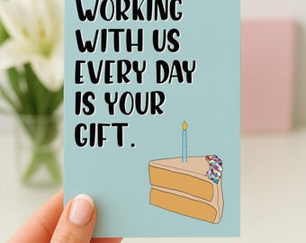 Work Friend Birthday Card, Office Birthday Card, Colleague Birthday Card, Work Bestie, Boss Birthday Card, Work Mate Birthday, Personalised