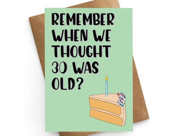 Divertente biglietto di auguri per il 30° compleanno, biglietto di auguri per il 30° compleanno per lei, 30° compleanno per la migliore amica, Trenta, regalo per il 30° compleanno per la migliore amica