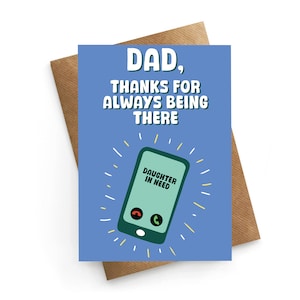 Carte d'anniversaire papa, carte d'anniversaire papa drôle, carte de fête des pères de sa fille, carte de fête des pères, carte icône de style, cadeau de fête des pères