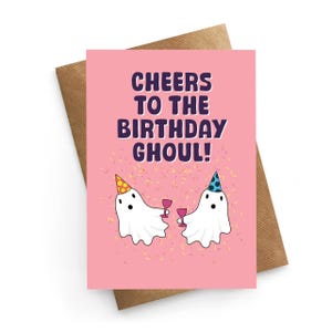 Funny Birthday Card, October Birthday Card, Halloween Birthday Card, Birthday Card Friend