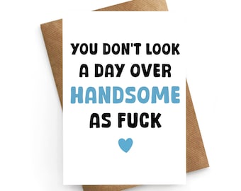 Tarjeta de cumpleaños divertida para él, tarjeta de cumpleaños para esposo, tarjeta de cumpleaños para novio, tarjeta para esposo, tarjeta de cumpleaños para un guapo, tarjeta de cumpleaños para un amor.