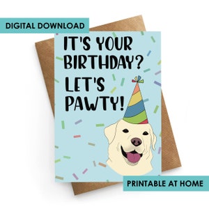 Carte à téléchargement immédiat, carte d'anniversaire drôle, carte d'anniversaire meilleur ami, carte d'anniversaire chien, carte d'anniversaire petite amie, cadeau d'anniversaire