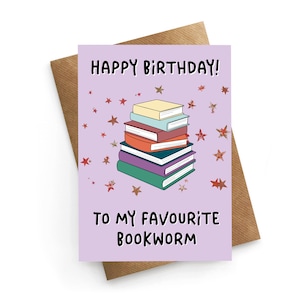 Geburtstagskarte für Buchliebhaber, Geburtstagskarte für Freunde, Geburtstagskarte für Leser, Karte für Mann, Karte für Frau, lustige Geburtstagskarte, Bookstagram