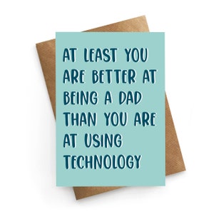 Carte d'anniversaire de papa, carte de technologie de fête des pères, carte d'anniversaire de papa, carte de papa drôle, carte pour papa, cadeau de fête des pères