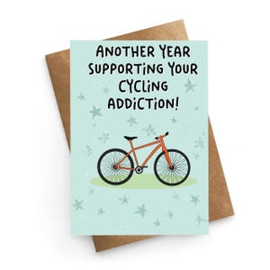 Carte d'anniversaire vélo, carte d'anniversaire de mari, carte d'anniversaire pour lui, carte d'anniversaire drôle petit ami, carte d'anniversaire pour femme, anniversaire de fiancé