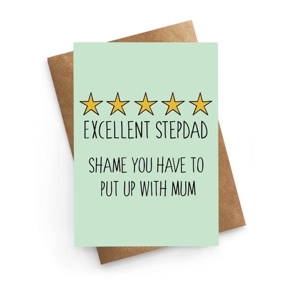Birthday Card Stepdad, Funny Stepdad Card, Husband Birthday Card, From Stepkids Card, Stepfather Birthday Card, Funny Dad Card, Card For Dad