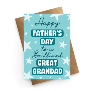 Carte d'arrière grand-père, carte de fête des pères, cadeau d'arrière grand-père, jolie carte de grand-père, brillant arrière-grand-père, d'un petit-enfant
