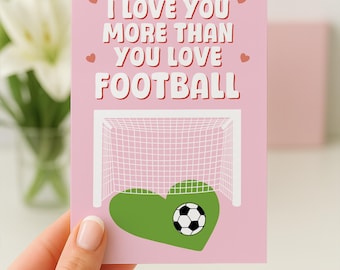 Funny Valentine's Card For Him, Husband Birthday Card, Football Valentines Card, Funny Football Anniversary Card, Funny Hobby Birthday Card