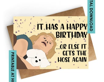 DIGITAL DOWNLOAD, Funny Birthday Card, Horror Card, It Has A Happy Birthday, Movie Birthday Card, Birthday Card Boyfriend, Birthday Gift