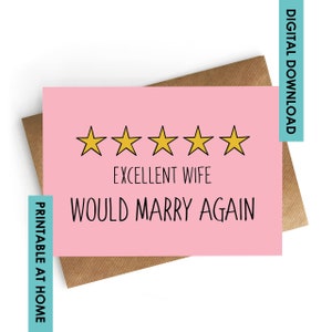 TÉLÉCHARGEMENT NUMÉRIQUE, carte de Saint-Valentin imprimable, carte d'anniversaire pour femme, carte d'anniversaire pour femme, carte de 1er anniversaire, anniversaire pour elle