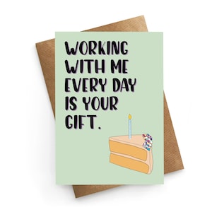 Work Bestie Card, Work Friend Birthday Card, Coworker Birthday Card, Colleague Birthday Card, Boss Birthday Card, Coworker Gift Leaving