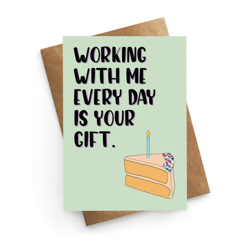 Work Bestie Card, Work Friend Birthday Card, Coworker Birthday Card, Colleague Birthday Card, Boss Birthday Card, Coworker Gift Leaving 