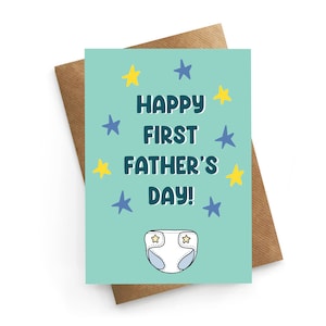 First Fathers Day Card, 1st Fathers Day Card, Fathers Day From Baby, Fathers Day Card From Wife, Fathers Day Gift, Funny Fathers Day Card