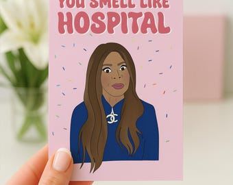 Real Housewives Birthday Card, RHOSLC Card, Smell Like Hospital, Mary Cosby Birthday Card, Real Housewives Gift, Funny Friend Birthday Card