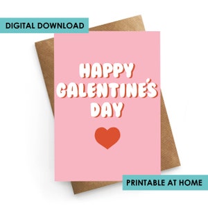 Téléchargement immédiat, carte imprimable Galentine, carte meilleur ami Galentines, Soul Sisters, cadeau Saint-Valentin pour ami, jolie carte pour ami