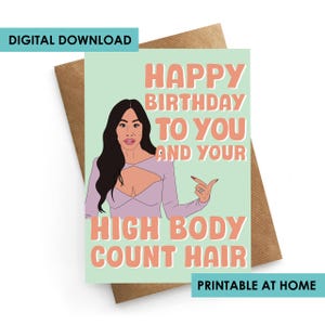 DIGITAL Angie RHOSLC Geburtstagskarte, Salt Lake, sofortige herunterladbare Karte, druckbare RHOSLC Karte, Geburtstagskarte, echte Hausfrauen Karte