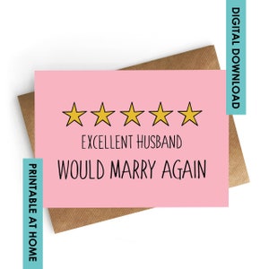 DESCARGA DIGITAL, Tarjeta de aniversario imprimible, Tarjeta de aniversario para el esposo, Tarjeta de cumpleaños del esposo, Tarjeta del 1er aniversario, Aniversario para él