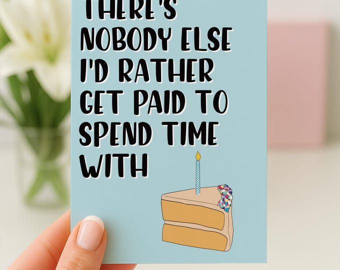 Work Friend Birthday Card, Office Birthday Card, Colleague Birthday Card, Work Bestie, Boss Birthday Card, Work Mate Birthday, Work Friend