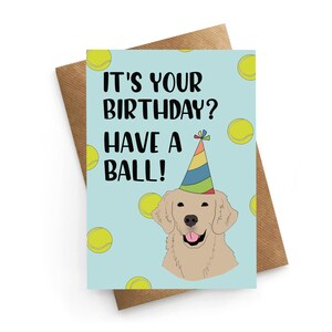 Carte d'anniversaire ami, carte Golden Retriever, anniversaire meilleur ami, carte d'anniversaire chien, carte d'anniversaire drôle, cadeau d'anniversaire chien