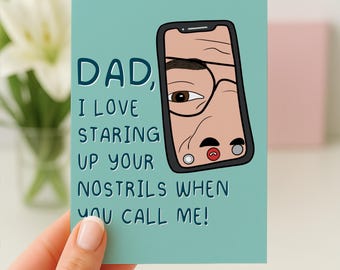 Funny Father's Day Card, Funny Dad Card, Dad On Video Call, Fathers Day Card From Daughter, Fathers Day Card, Fathers Day Gift
